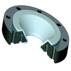 Côn thu mặt bích lót PTFE