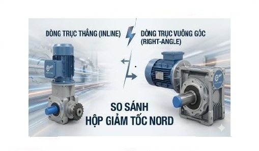 Hộp Giảm Tốc NORD: Trục Góc Vuông (Right-Angle) vs Trục Thẳng (Inline)