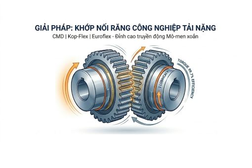 Công nghệ Khớp Nối Răng Công Nghiệp Tải Nặng: Giải pháp tối ưu từ CMD, Kop-Flex và Euroflex
