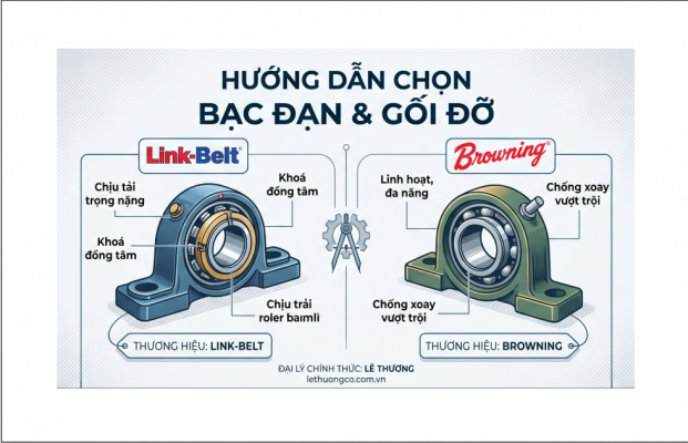 Hướng dẫn chọn Bạc Đạn & Gối Đỡ Link-Belt, Browning