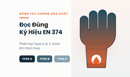 Găng Tay Chống Hóa Chất: Đọc Đúng Ký Hiệu EN 374 Trước Khi Chọn Mua