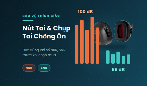 Nút Tai Chống Ồn Và Chụp Tai Chống Ồn: Đọc Đúng Chỉ Số NRR, SNR Trước Khi Chọn Mua