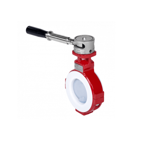 rich nks t wafer style butterfly valve with multi position lever